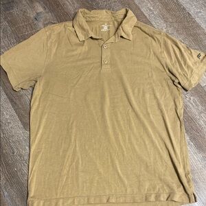 Men's Fabletics Tan Polo Shirt Large